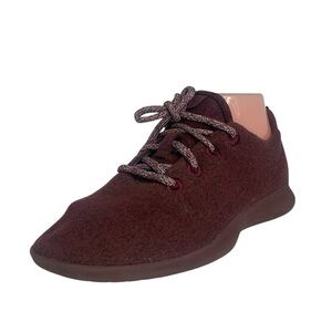 Allbirds Wool Runners Burgundy Lace-Up Sneakers Women’s Size 9 Low Top